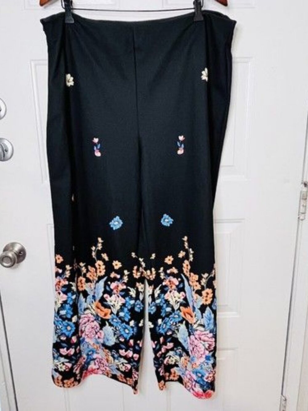 Shein Wide Leg Pants Plus Size‎ 3X Floral Print Lightweight Wrinkle Resistant